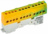 TEKFOR Шина PE земля изолированная на универсальном держателе 6х9-12-ЖЗ IEK