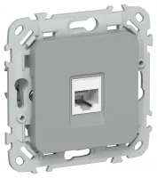 FLITE Розетка компьютерная RJ45 категория 5Е UTP РК5е-1-0-ФлС серый IEK