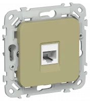 FLITE Розетка компьютерная RJ45 категория 5Е UTP РК5е-1-0-ФлО оливковый IEK