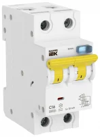 Автоматический выключатель дифференциального тока B06N 1P+NP C16 10мА тип AC MASTER