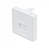 Вставка для модуля Keystone, 1 порт, 45x45 мм, со шторкой, белая
