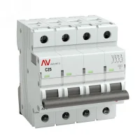 Выключатель автоматический AV-6 4P 25A (C) 6кА AVERES