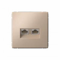 ARTGALLERY РОЗЕТКА двойная компьютерная RJ45+RJ45, кат. 5е, механизм, ПЕСОЧНЫЙ