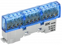 TEKFOR Шина N ноль изолированная на универсальном держателе 6х9-12-С IEK