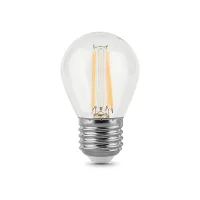 Лампа светодиодная филаментная LED 11 Вт 810 лм 2700К шар P45 теплый E27 AC 220В прозрачная колба Black Filament Gauss