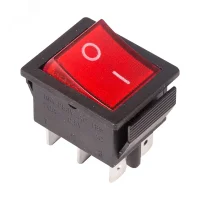 Выключатель клавишный 250V 15А (6с) ON-ON красный  с подсветкой (RWB-506, SC-767)  REXANT Индивидуальная упаковка 1 шт