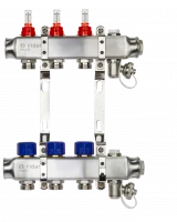 Коллекторная группа SSM-3RF set 3 контура 1'X3/4' с расходомерами и кронштейнами