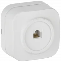 GLORY Розетка для открытой установки компьютерная RJ45 кат.5E РК10-ХБм белый матовый IEK