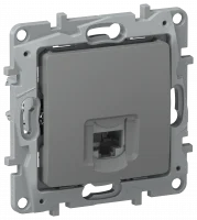 IEKETIKA Розетка компьютерная RJ45 категория 5Е UTP 6715411 мокрый асфальт