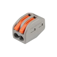 Клеммы монтажные многоразовые PTC-2P 222-412 450V 32A 0,08-2,5(4.0)mm2 , 2 отверстия, серые 50 шт.