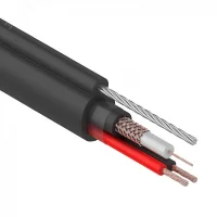 Кабель КВК-П-2+2x0,75 кв.мм, +ТРОС (Cu/Cu) черный (305 м)