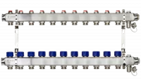 Коллекторная группа SSM-11R set 11 контуров 1'X3/4' с термостатическими клапанами и кронштейнами