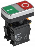 Кнопка I-O без подсветки d=22мм 1NO+1NC MASTER IEK