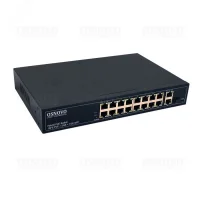 Коммутатор неуправляемый PoE 16 портов 10/100 Мб/с, 2хRJ45, 292 Вт