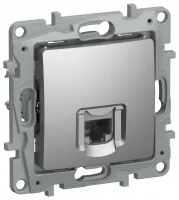 IEKETIKA Розетка компьютерная RJ45 категория 5Е UTP 6724411 алюминий