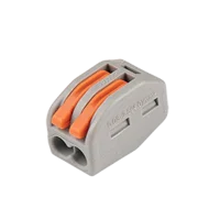 Клеммы монтажные многоразовые PTC-2P 222-412 450V 32A 0,08-2,5(4.0)mm2 , 2 отверстия, серые 10 шт.