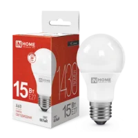 Лампа светодиодная LED-A60-VC 15Вт 230В Е27 4000К 1430Лм IN HOME