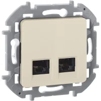 INSPIRIA розетка двойная RJ 45  категория 5e  UTP  слоновая кость