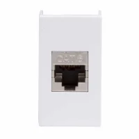 Компьютерная розетка RJ-45, кат. 6, экранированная, 8P8C, Viva, белая, 1 модуль