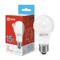 Лампа светодиодная LED-A60-VC 15Вт 230В Е27 6500К 1430Лм IN HOME