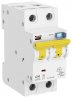 Автоматический выключатель дифференциального тока B06N 1P+NP C10 30мА тип AC MASTER