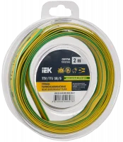Трубка термоусадочная ТТУ нг-LS 10/5 желто-зеленая (2м/упак) IEK