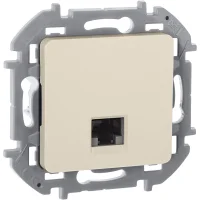 Розетка компьютерная RJ45 категория 6 UTP слоновая кость INSPIRIA