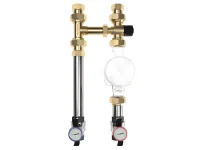 Группа насосная NGSS-25CTS  1' термостатический смеситель KVs 2.5, 35-60 град., краны с термометрами