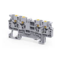 Клемма с 4 конт. push-in 2,5 кв.мм OptiClip СP-2,5-QUATTRO-(0,2-2,5)-I-BU-синий