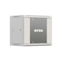 Шкаф настенный телекоммуникационный W 12U 600х450х635мм, 2 профиля 19, дверь стеклянная, боковые стенки съемные, задняя стенка, разобранный, серый RAL 7035