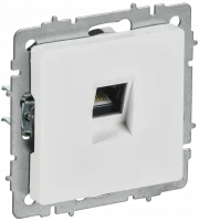 BRITE Розетка компьютерная RJ45 кат.6 РК11-БрАБ арктический белый IEK