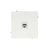 Компьютерная розетка RJ-45 без шторки, кат.5е одинарная, KANT, белый песок