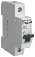 Выключатель автоматический ВА47-29М 1P 1,6А 4,5кА B GENERICA