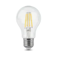Лампа светодиодная филаментная LED 10 Вт 970 лм 4100К А60 груша нейтральный E27 AC 220В прозрачная колба Black Filament Gauss