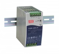 Блок питания AC-DC, 240Вт, ККМ, 3-х фазный, вход 340-550В AC, 47-63,480-780В DC, выход 24В,10A, рег. вых 24-28В, в кожухе на DIN-рейку