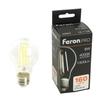 Лампа светодиодная LED 8вт Е27 белый FILAMENT .PRO