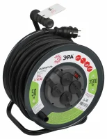 Удлинитель силовой RMx-4es-3x2.5-50m-IP44(KG) на металлической катушке с заземлением с выключателем 4 розетки 50м КГ