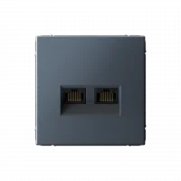 ARTGALLERY РОЗЕТКА двойная компьютерная RJ45+RJ45, кат. 5е, механизм, ГРИФЕЛЬ
