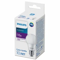 Лампа светодиодная LED A60 9 Вт 680 Лм 3000 К E27 К 220-240 В IP20 Ra 80-89 (класс 1В) EcohomeLED