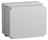 Коробка распаячная КМ41274 для открытой проводки безгалогенная (HF) 240х195х165мм IP55 5 вводов серая IEK