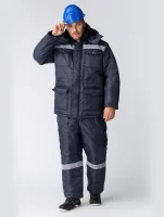 Костюм зимний Мастер NEW (Оксфорд) полукомбинезон, темно-синий 52-54 170-176