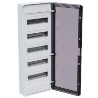Щит ЩРН-п-60 пластиковый распред. OptiBox Pro 60-NKR-IP40 60м. навесной с пласт. черной прозрач. дверцей  IP40