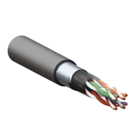 Витая пара TERACOM 5E F/UTP 4 пары solid OUT LDPE черный 305м