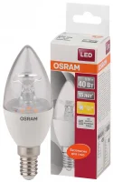Лампа светодиодная LED 5.0Вт E14 LS CLB40 тепло-белый прозрачная свеча OSRAM