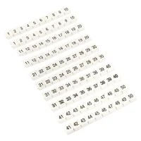 Маркеры для JXB-ST/Push-in 2,5 с нумерацией 1-50 для крепления сбоку (100 шт.) EKF