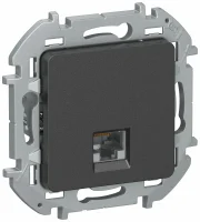 IEKINSPIRIA Розетка компьютерная RJ45 категория 6 UTP 6738331 антрацит IEK