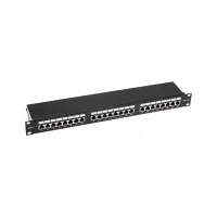 Патч-панель 19' CAT5e 1U 24 порта STP RJ45 Dual IDC