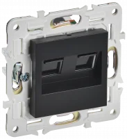 SKANDY Розетка компьютерная двойная RJ45 кат.6 SK-K04Bl черный IEK