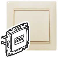 VALENA Розетка компьютерная RJ45х1 в рамку категория 5е слоновая кость