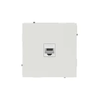 Компьютерная розетка RJ-45 без шторки, кат.6А одинарная,KANT, белый песок